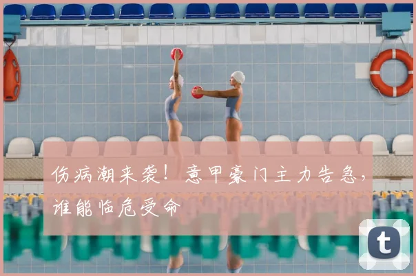 伤病潮来袭！意甲豪门主力告急，谁能临危受命